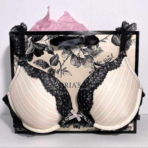 Victoria's Secret Other - Victoria’s Secret Dream Angels Crystal Lace Trim Bra 34C